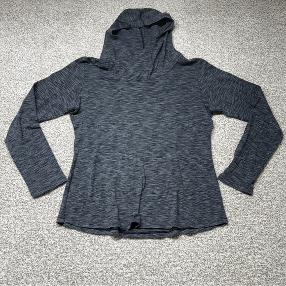 Columbia Tops - Women’s Columbia OuterSpaced Charcoal Gray White Hooded‎ Sweatshirt Size XL